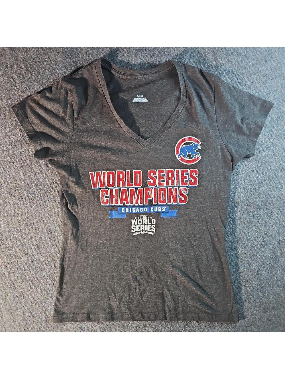 Chicago Cubs 2016 World Series Champions Vneck L